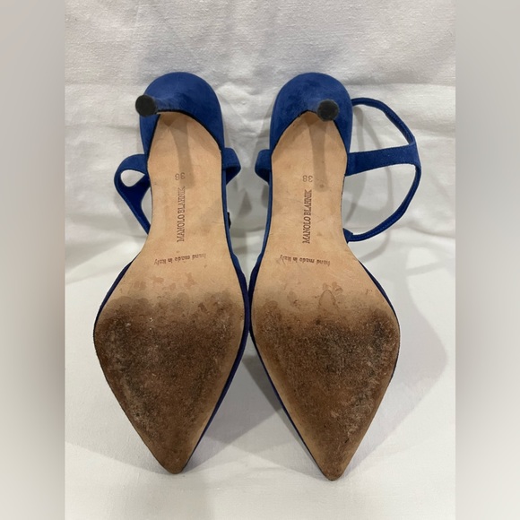MANOLO BLAHNIK Blue Suede - Picture 7 of 8